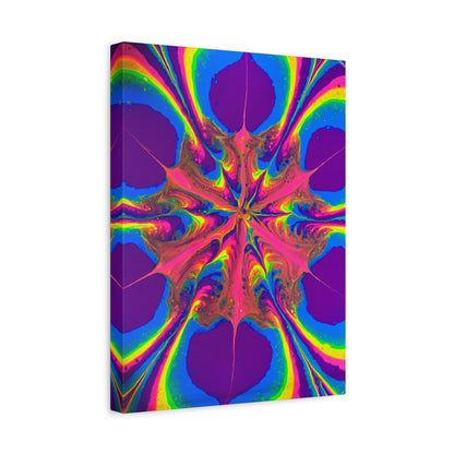 Bespattered Facade Fluid Art Abstract Painting Stretched Matte Canvas Art Prints | Multiple Sizes