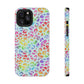 Bespattered Facade Bright Rainbow Leopard Impact-Resistant Case