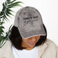 Bespattered Facade "Hang in There" Black Embroidered Vintage Cap
