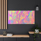 Bespattered Facade Fluid Art Abstract Painting Stretched Matte Canvas Art Prints | Multiple Sizes