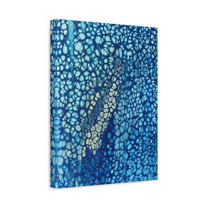 Bespattered Facade Fluid Art Abstract Painting Stretched Matte Canvas Art Prints | Multiple Sizes