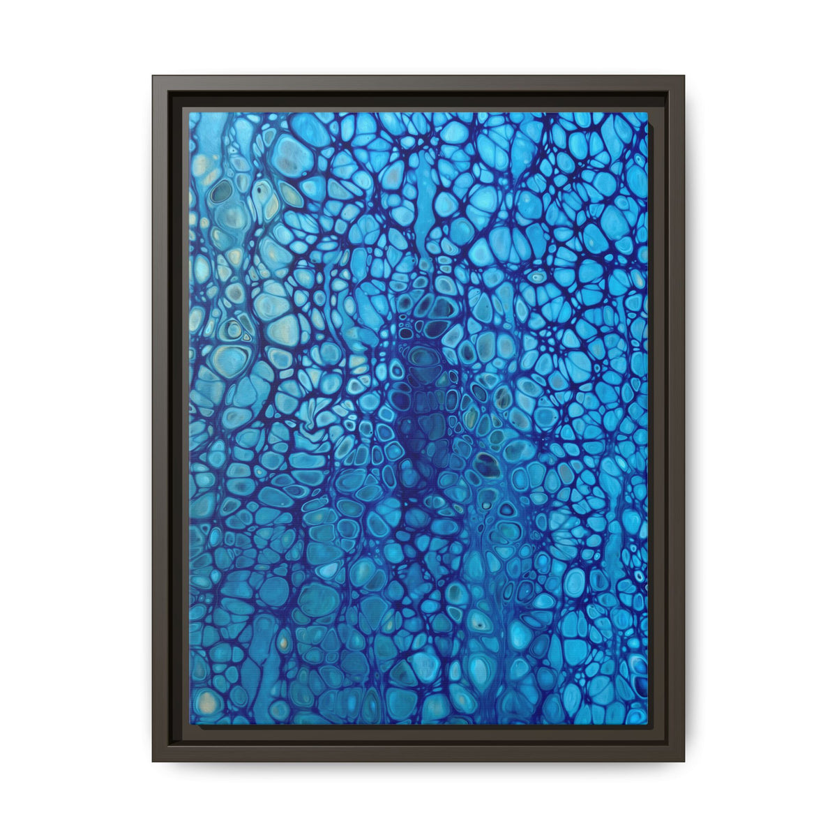 Bespattered Facade Fluid Art Abstract Painting Framed Canvas Art Print | 4 Frame Colors | Multiple Sizes