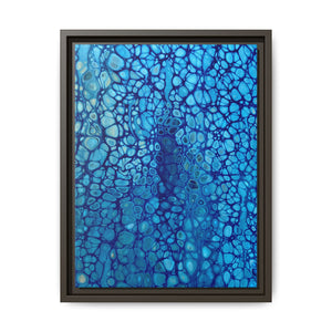 Bespattered Facade Fluid Art Abstract Painting Framed Canvas Art Print | 4 Frame Colors | Multiple Sizes