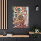 Bespattered Facade Fluid Art Abstract Painting Stretched Matte Canvas Art Prints | Multiple Sizes