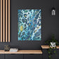 Bespattered Facade Fluid Art Abstract Painting Stretched Matte Canvas Art Prints | Multiple Sizes