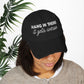 Bespattered Facade "Hang in There" White Embroidered Distressed Cap