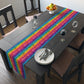 Bespattered Facade Rainbow Stripes Table Runner (2 sizes)