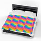 Bespattered Facade Windswept Rainbows Velveteen Plush Blanket | 3 Sizes