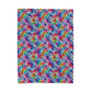 Bespattered Facade Neon Animal Print Velveteen Plush Blanket | 3 Sizes