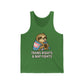 Trans Rights & Nap Fights – Cute Sloth Unisex Jersey Tank Top | LGBTQIA+ Pride Shirt