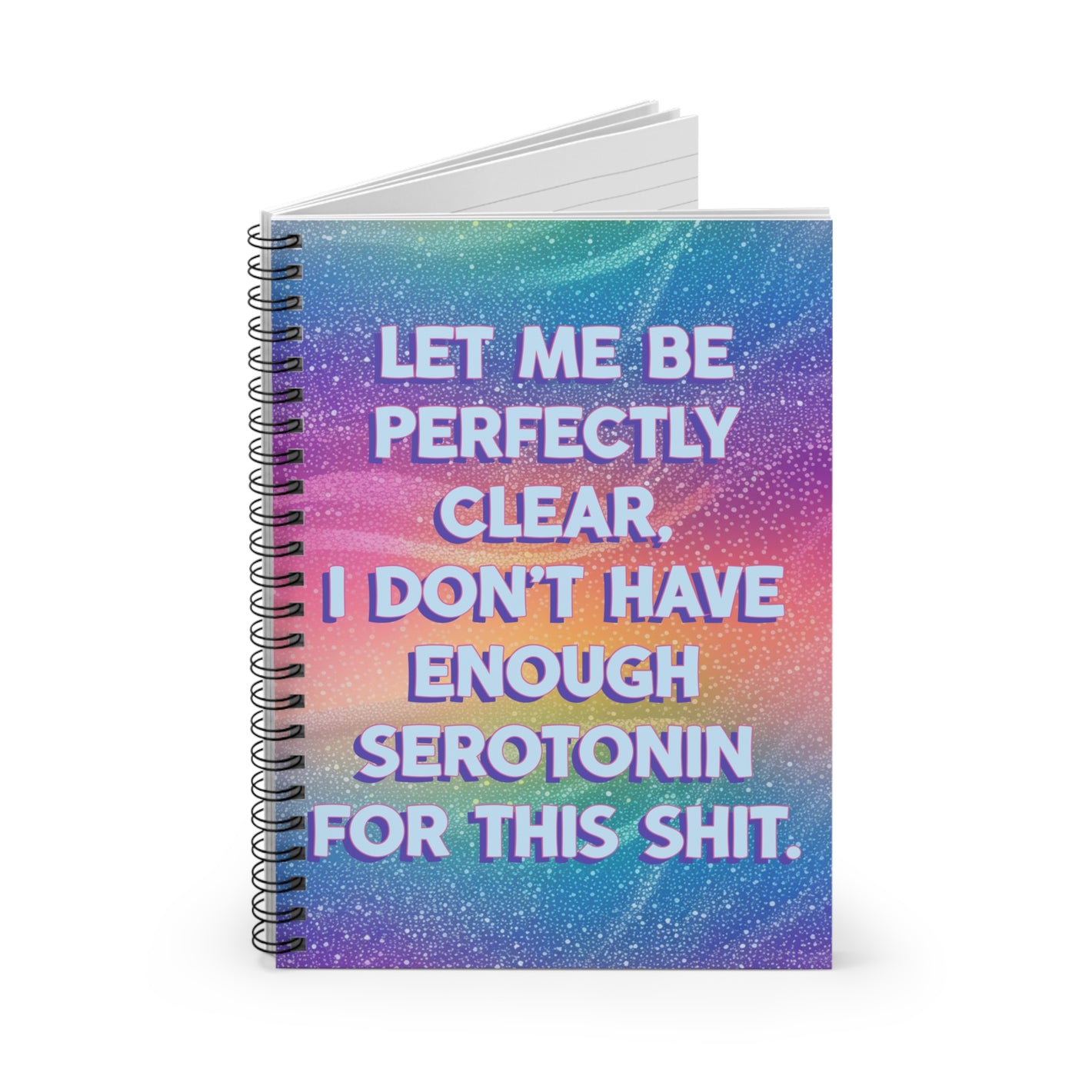Bespattered Facade Seritonin Spiral Notebook - Lined Pages