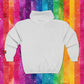 Bespattered Facade Rainbow Proud LGBTQ+ Pride Embroidered Full-Zip Hoodie