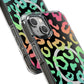 Bespattered Facade Bright Rainbow Leopard MagSafe Clear Impact Case