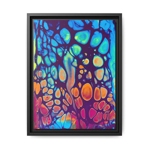 Bespattered Facade Fluid Art Abstract Painting Framed Canvas Art Print | 4 Frame Colors | Multiple Sizes