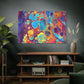 Bespattered Facade Fluid Art Abstract Painting Stretched Matte Canvas Art Prints | Multiple Sizes