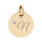 CUSTOM Birthstone Circle Charm — Personalized Initial Necklace Pendant
