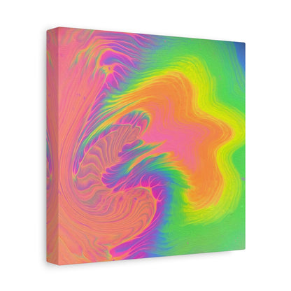 Bespattered Facade Fluid Art Abstract Painting Stretched Matte Canvas Art Prints | Multiple Sizes