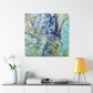 Bespattered Facade Fluid Art Abstract Painting Stretched Matte Canvas Art Prints | Multiple Sizes
