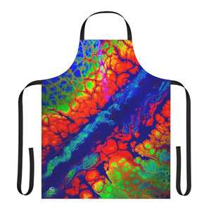 Bespattered Facade Neon Glow Tie-Back Canvas Apron