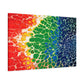 Bespattered Facade Rainbow Seaside Stretched Matte Canvas Art Prints | Multiple Sizes