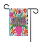 Bespattered Facade Flower Vase Floral Garden Flag