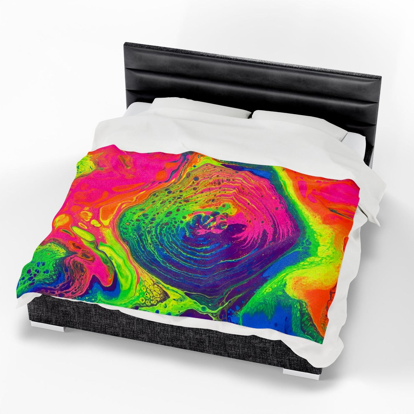 Bespattered Facade Tasty Neons Velveteen Plush Blanket | 3 Sizes