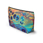 Bespattered Facade Intergalactic Rainbow Accessory Pouch With T-Bottom | 2 Sizes