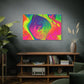 Bespattered Facade Fluid Art Abstract Painting Stretched Matte Canvas Art Prints | Multiple Sizes