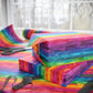 Bespattered Facade Rainbow Stripes Wrapping Paper | Three Sizes | Glossy or Matte
