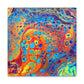 Bespattered Facade Fluid Art Abstract Painting Stretched Matte Canvas Art Prints | Multiple Sizes