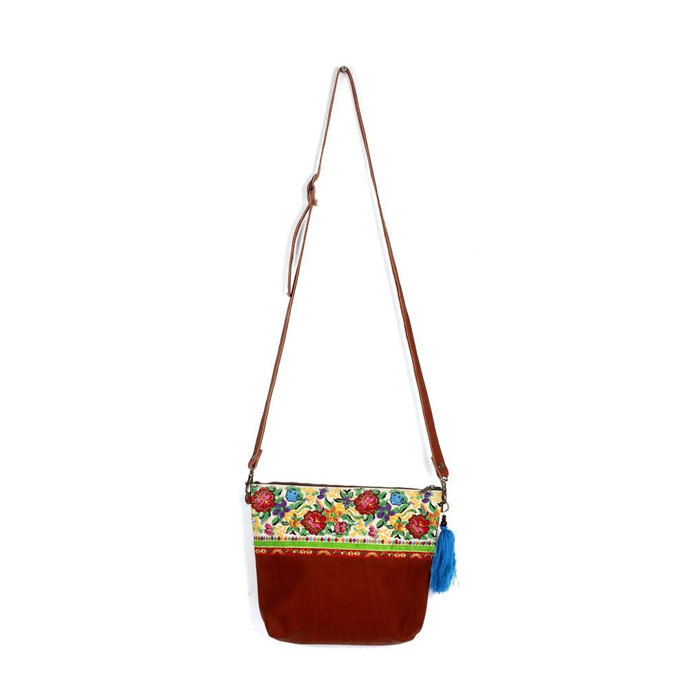 Havana Embroidered Flower Crossbody Bag - Thailand