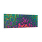 Bespattered Facade Neon Butterfly Stretched Matte Canvas Art Prints | Multiple Sizes