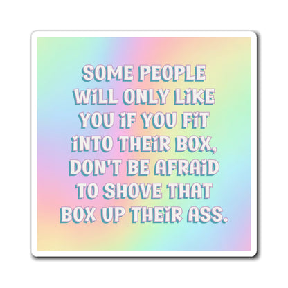 Bespattered Facade "Dealing With Boxes" Refrigerator Magnet