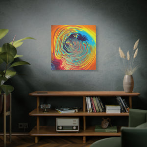 Bespattered Facade Fluid Art Abstract Painting Stretched Matte Canvas Art Prints | Multiple Sizes