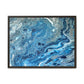 Bespattered Facade Blue Marble Framed Canvas Art Print | 3 Frame Colors | Multiple Sizes