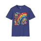 Bespattered Facade Rainbow Tidal Wave Unisex Softstyle T-Shirt