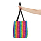 Bespattered Facade Rainbow Stripes Eco-Friendly Carryall Tote Bag