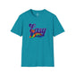 Bespattered Facade Neon "Easy Tiger" Colorful Unisex Softstyle T-Shirt