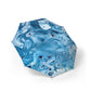 Bespattered Facade Blue Marble Foldable Umbrella — Compact Semi-Automatic Rain Parasol