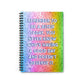 Bespattered Facade Rainbow "Don't Forget" Spiral Notebook - Lined Pages