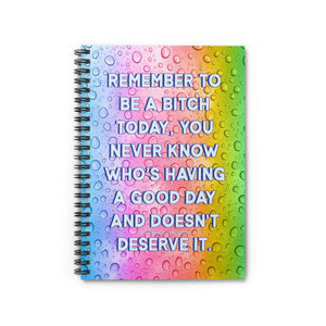 Bespattered Facade Rainbow "Don't Forget" Spiral Notebook - Lined Pages