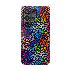 Bespattered Facade Rainbow Paint Splatter Leopard Impact-Resistant Case