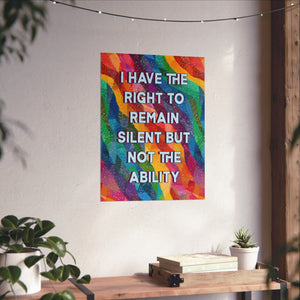 Bespattered Facade "Right to Remain Silent" Giclée Archival Matte Paper Prints