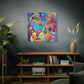 Bespattered Facade Fluid Art Abstract Painting Stretched Matte Canvas Art Prints | Multiple Sizes