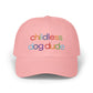 Childless Dog Dude Rainbow Embroidered Classic Cap (10 Hat Colors)