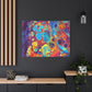 Bespattered Facade Fluid Art Abstract Painting Stretched Matte Canvas Art Prints | Multiple Sizes