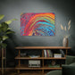 Bespattered Facade Rainbow Rings Stretched Matte Canvas Art Prints | Multiple Sizes