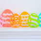Pink and orange acrylic Easter egg standing decor