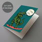 Dinosaur I Miss You Greeting Cards, Set of 24