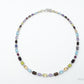 Vintage Multi Stone Sterling Silver Necklace